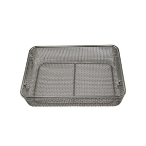JIACHENG MEDICAL Stainless Steel Tensile Wire Mesh Tray Basket 300mm*200mm*70mm for Hospital Maintenance