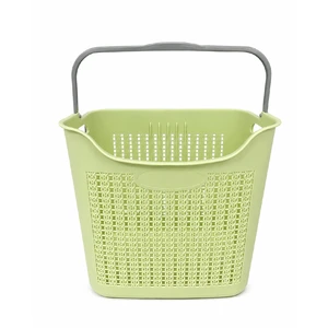 Rattan Look Mesh Laundry Hamper, Handheld Clothes Storage Basket