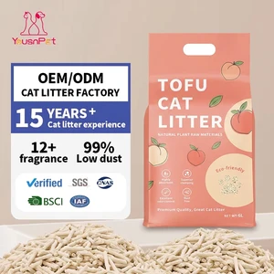 Custom-Logo Peach-Scented Tofu Cat Litter Fast-Clumping Flushable Biodegradable Low-Dust Factory Direct