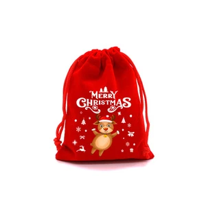 Christmas Cookie and Candy Storage Velvet Bags Can Be Customized in Color and Pattern According to Your Needs