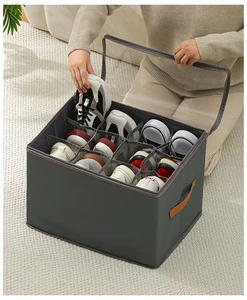 Wholesale Shoe Storage Box Foldable with Lid Visible Shoe Box Multi Functional Divided Clothing and Miscellaneous Storage Box