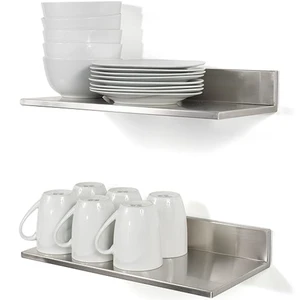 Customizable Brushed Stainless Steel Wall Storage Rack Kitchen Bowl Plate Organizer Anti Oil Custom Size Structure Available