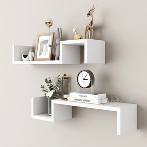 Multifunctional Wood Wall Storage Rack Shelves 3/4-Layer Design for Kitchen Bathroom Living Room-Durable Wall Mounted Decoration