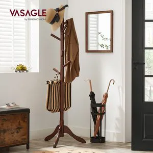 Rotary Coat Rack Freestanding with 3 Shelves and 9 Hooks Coat Tree Storage Rack for Bedroom