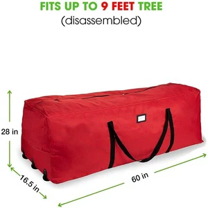 Christmas Tree Storage Bag Fits up to 9 ft Tall Xmas Holiday Trees Extra Large Heavy Duty Xmas Box Container with Wheels