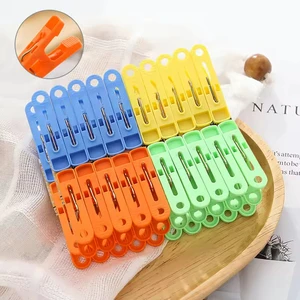 Multiple-Use Convenient 20pcs Colorful Heavy Duty Multi-function Plastic Clothespins With Springs Clothes Pegs