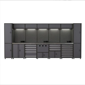 Cabinet Tool Box Garage Workbench Large Free Standing Heavy Duty Work Bench RW Steel with Drawers Customized