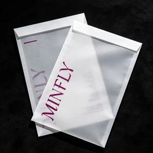 Custom Logo 40gsm Glassine Paper Pouches Eco Friendly Boutique Clothing Packaging Translucent Paper Envelop For Socks Underwear