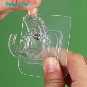Home Storage 2 PCS Set Plastic Creative Strong Suction Lock Wall Rack Hooks for Rod Curtain Rod Holder