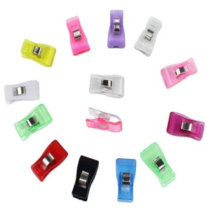 2025 Chinese Manufacturers Sewing Positioning Clip File Organization Office Ticket Clip 27mm Colored Plastic Small Clip