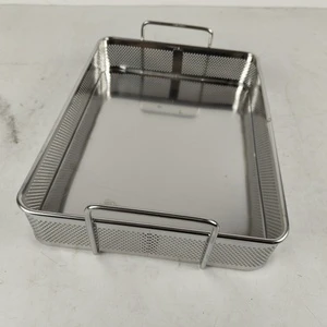 Perforated Metal Basket / Anti-bacteria 304 316 Stainless Steel Welded Wire Mesh Storage Basket for Ultrasonic Cleaning