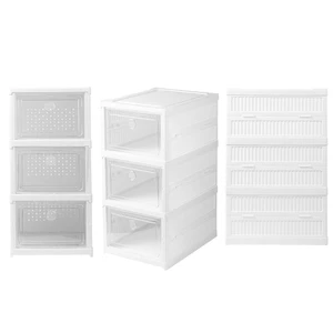 ShenYu 10 Inch Foldable Eco Friendly Plastic Transparent Shoes Storage Boxes Home Use