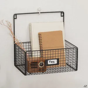 Metal Wall-Mounted Storage Basket for Living Room Dormitory Kitchen Bathroom Iron Storage Rack Hanging Basket