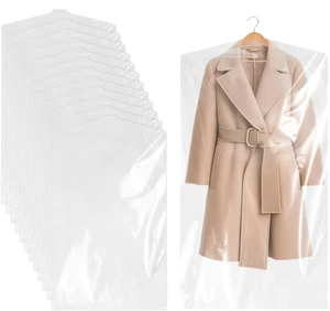 Clear Plastic Clothes Covers Dry Cleaning Hanging Dust Proof Garment Bags for Clothing Stores