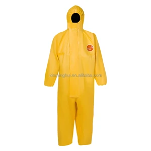 DUPONT Tychem 2000C Chemical Protective Acid Alkali Resistant Anti-Microbial Anti-Static Dustproof Waterproof PE Coverall Hooded