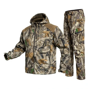 Premium Solid Waterproof Windproof Breathable Hunting Hiking Uniform Outdoor Adventure Jacket Pants Set Manufacturer Bulk Supply