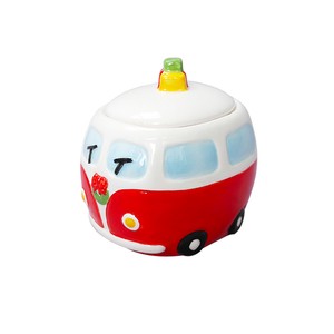 Car Shape Small Modern Ceramic Christmas Candy Cookie Jar for Food Storage