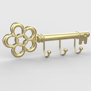 Creative Cute Funny Decorative Modern Zinc Alloy Wall Mounted Hooks Organizer with 3 Hooks for Key Clothing Holder Eco-Friendly