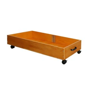 Under Bed Storage with Wheels Wooden Crate Drawers Clothes Spice & Food Storage Organizer
