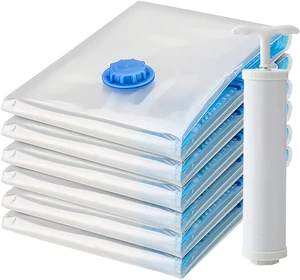 Save Storage Space Bedroom Organization Quilts Blankets Clothes Storage Vacuum Seal Bags With Travel Hand Pump