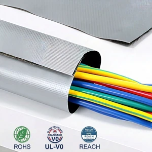 Cable Management Set Hook Loop Velcro Wrap Reusable Wire Loom Cord Organizer Kit Flexible Office IT