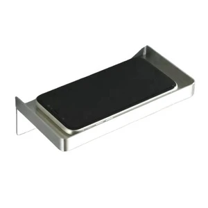 Modern Polished High Bearing Capacity Wall-mounted Stainless Steel Plate Eco-Friendly Durable Bathroom Corner Towel Storage Rack