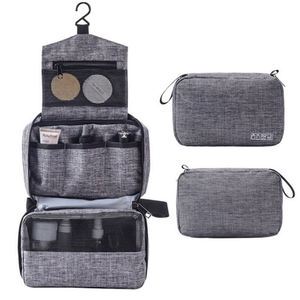 China Factory Custom Waterproof Portable Toilet Bag Hanging Travel Organizer Toilet Kit Cosmetic Bag with Hook