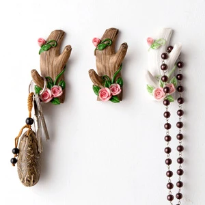Creative Art Deco Simulation Tree Branch Resin Adhesive Hook Nail-Free Sticky Home Decor Entrance Door Key Storage
