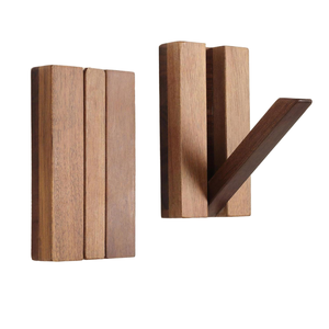Solid Wood Flexible Storage Rack Wall Mounted Wooden Clothes Hanger for Bathroom Entrance Door Hole-Free Key Hook for Piano Keys