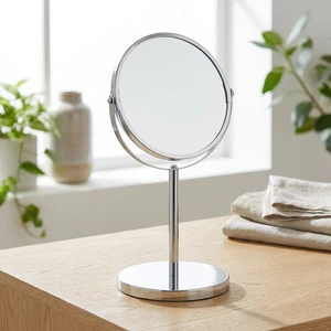 Personalized Lighted Double Sided Multi-Magnification 5x Vanity Cosmetic Mirror Colorful Metal Desktop Stand CE Certified Makeup
