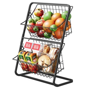 Hot Sale Good Price Standing Wire Storage Box Basket for Kitchen