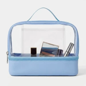 Waterproof Organizer Pouch for EVA Beach Tote Bag Accessories Clear Cosmetic Makeup Travel Storage Bag with Zipper