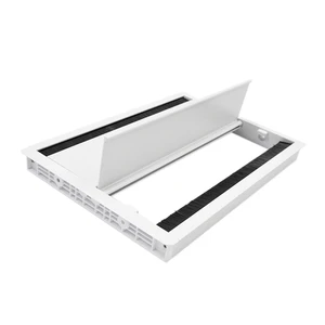 Double Side Open Modern Conference Desk Wire Organization Box Apartment Use Aluminum Alloy Cable Management Cover