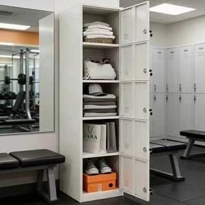 Hot Sale High Quality Customizable Metal Lockers Storage Cabinet Large Space Rust-Proof Lockable for Gym Workshop Office