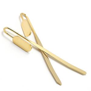 Custom Personalized Logo Available Wholesale Hook Style Metal Bookmark Blank - Unfinished Page Clips For Laser Engraving
