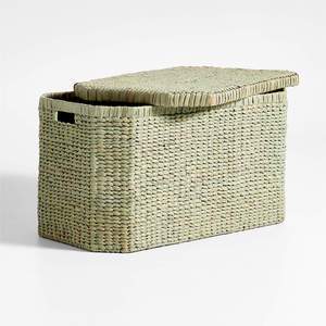 Water Hyacinth Storage Basket Handmade Natural Woven Organizer Basket Manufacturer Factory Wholesale Supplier