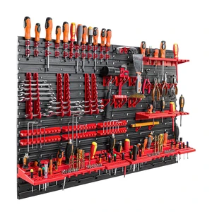 68pcs 1152x780mm Plastic Pegboard Wall Mount Storage Box Garage Workshop Shelving System with Tool Wall Mount Tool Boxes