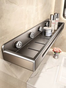 Bathroom Storage Rack, Invisible, No-drill, Wall-mounted Bathroom Hanging Tool, Vanity Toiletries Storage Rack