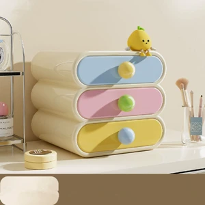 Acrylic Cosmetic Storage Box Drawer Makeup Organizer Desktop Skincare Storage Case Beauty Organizer for Bedroom Bathroom Vanity