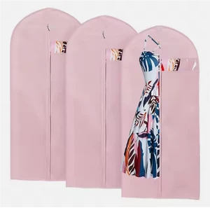Custom Personalized Travel Dust Cover Foldable EVA/PEVA Protector Garment Bag for Dresses Suits and Clothes