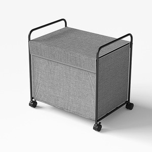 Portable Movable Oxford Cloth Laundry Basket Organizer Bin For Living Room Bedroom Toys Storage