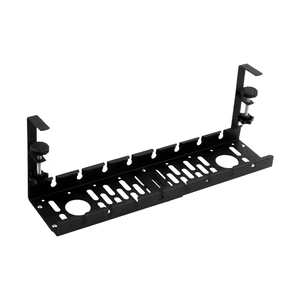 Adjustable Telescopic Iron Lockable Cable Management Tray Office Desk Storage Organizer Tools Wire Organizer No Drilling