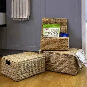 Handwoven Water Hyacinth Hanging Basket Stylish Kitchen Storage Multi-functional Eco-Friendly Home Decor Made in Vietnam