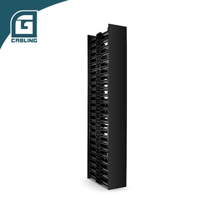 Gcabling 45U Double Side Vertical PVC Plastic Cabinet Cable Organizer Cable Management Wire Organizer with Ring for Rack