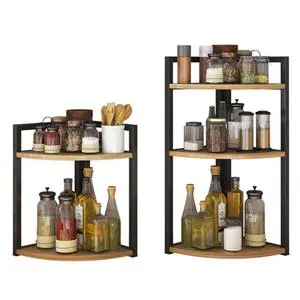 Home Furnishing Multi-layer Carbon Steel Kitchen Cabinet and Counter Shelf Organizer