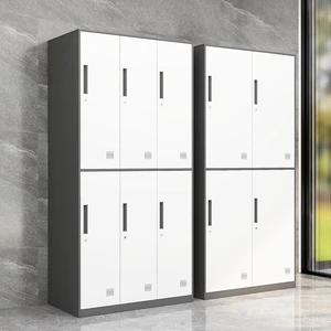 6 Door Commercial Steel Locker with Key Lock, Knock-Down Storage Cabinet for Office Gym School Supermarket Warehouse