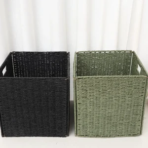 Handmade Eco-friendly Woven Storage Basket with Large Capacity Home Storage Basket and Handle
