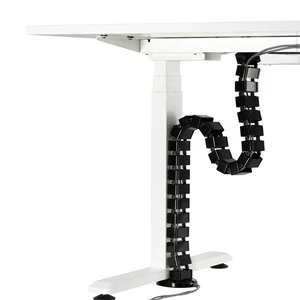 CC10-1 Quad Entry Vertebrae Cable Management Spine Kit For Height Adjustable Standing Desk Cord Wire Organizer