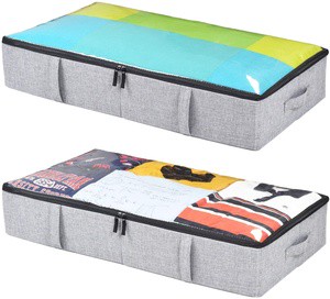 Under Bed Storage Bag Clothes Storage Bag Bedding Storage Reinforced With Card Board