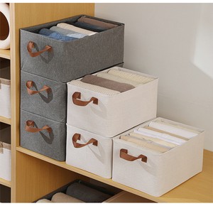 Clothing Quilt Storage Bag Collapsible Gray Storage Box Organizer Drawer Type Steel Frame Storage Box